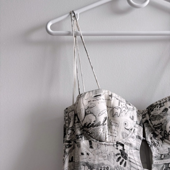 ✨ Host Pick ✨ NWOT Off-White Graphic Long Dress in White - Picture 12 of 17